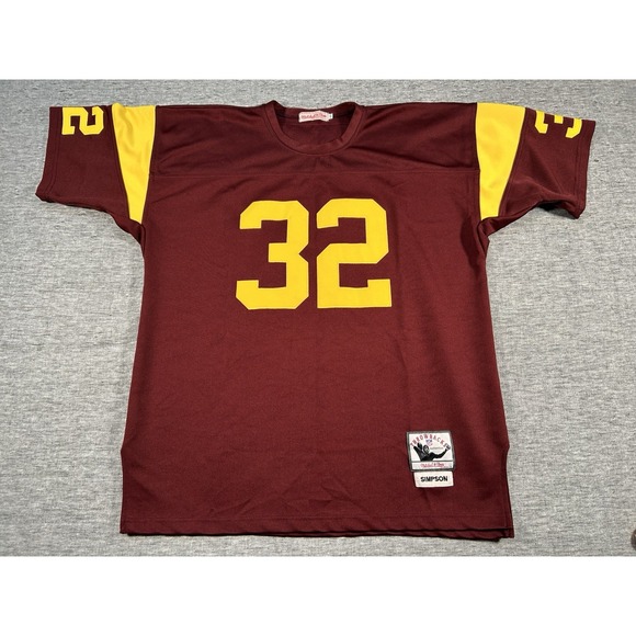 Mitchell & Ness Throwbacks OJ Simpson USC Trojans Football Jersey #32 Mens 52 - Picture 1 of 16